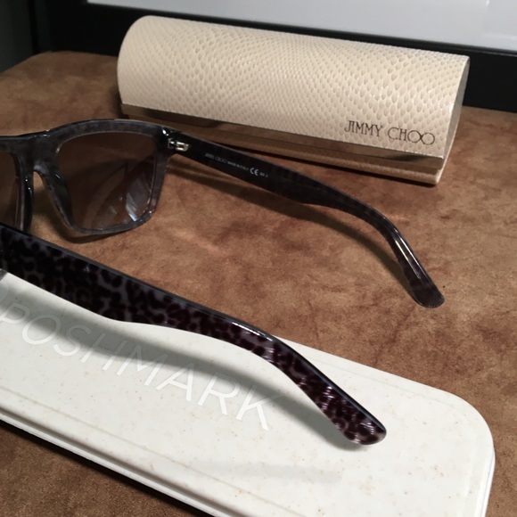 JIMMY CHOO NIB AUTHENTIC LUXURIOUS BROWN PRINT DESIGN SUNGLASSES main image 16